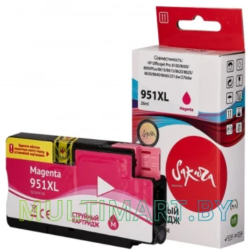 Картридж Sakura Printing SICN047AE (аналог HP 951XL Magenta) картинка 3